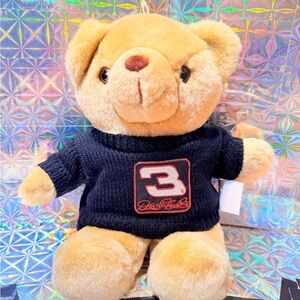Hallmark Dale Earnhardt plush teddy bear w/ sewing patch black sweater
